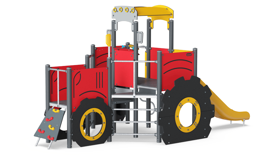 Tractor con tobogán