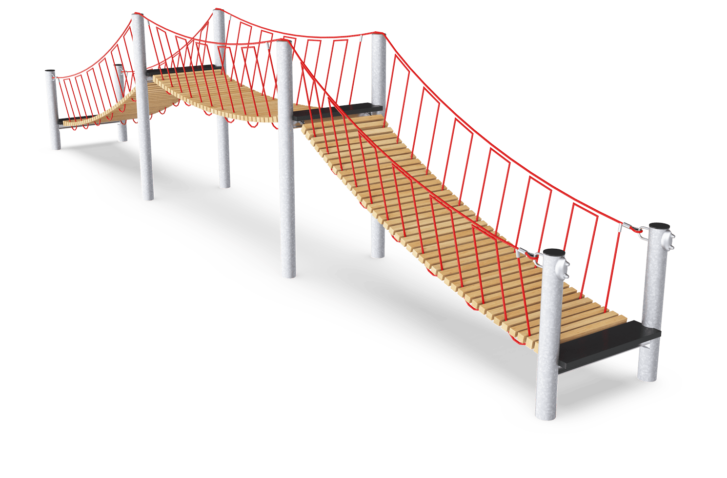 Bridge with Wooden Slats, 12m