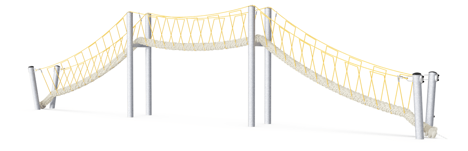 Puente de cuerda pequeño, 12m PP tipo coco