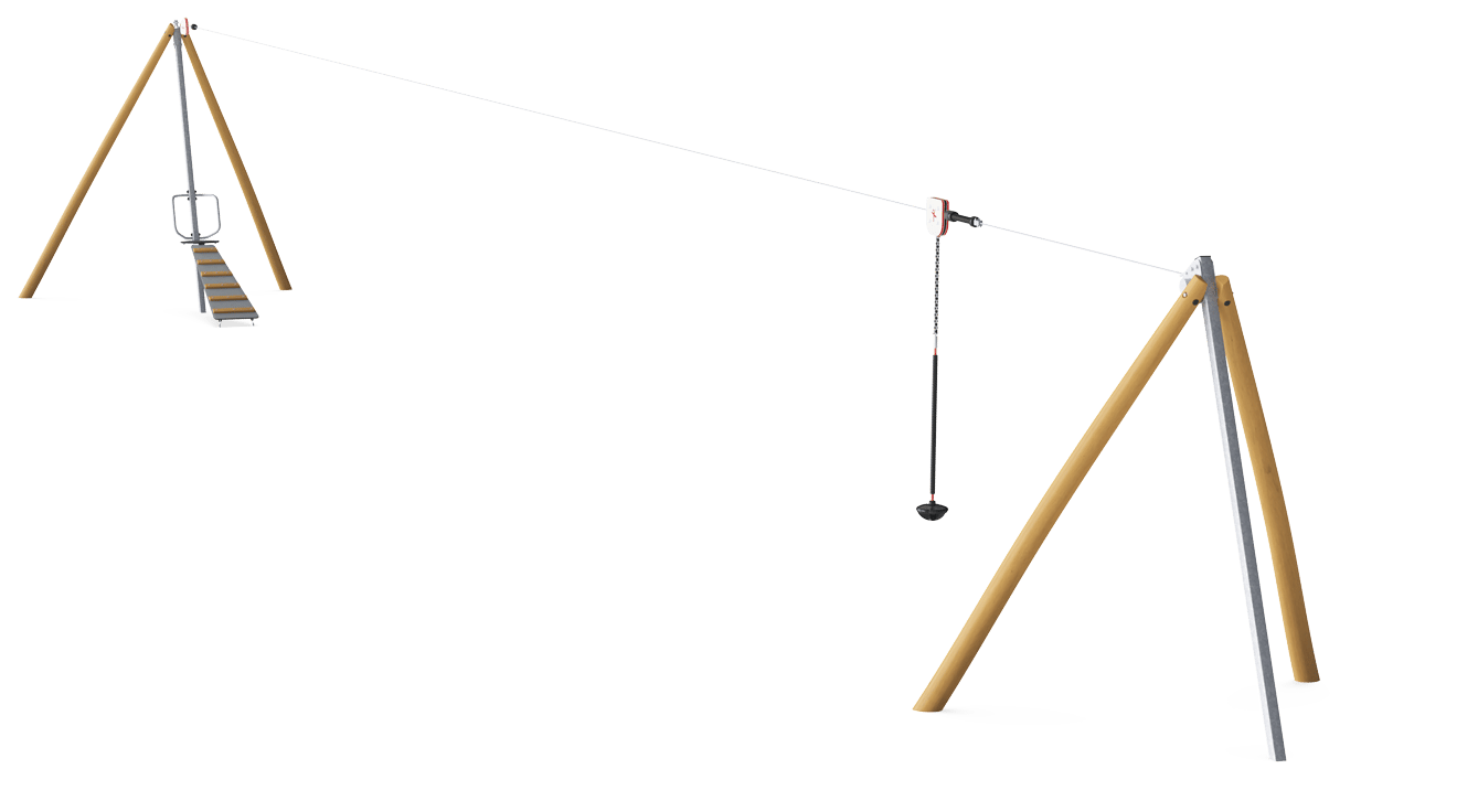 Single Cableway with Ramp, Flat Ground