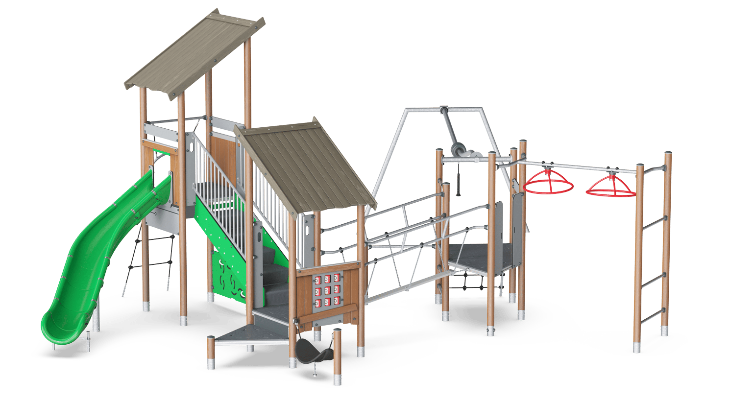 Triple Tower with Track Ride