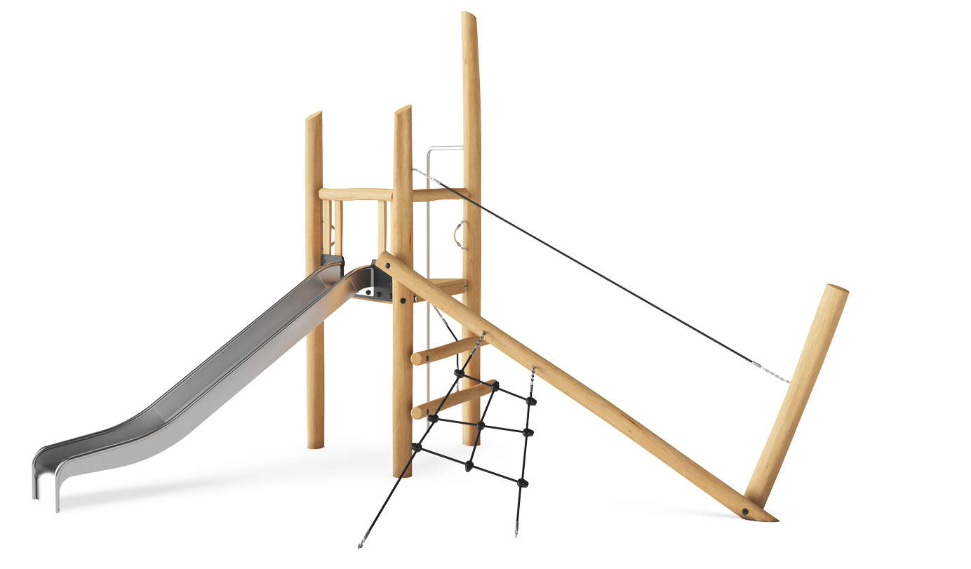 Robinia speeltoren met klimladders