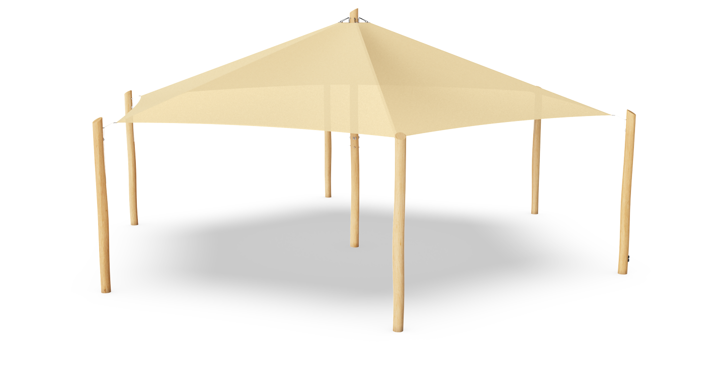 Cottage Sunshade with Posts