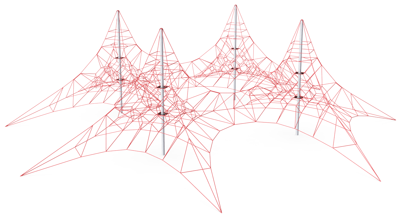 Four-mast Spacenet, 5.8m
