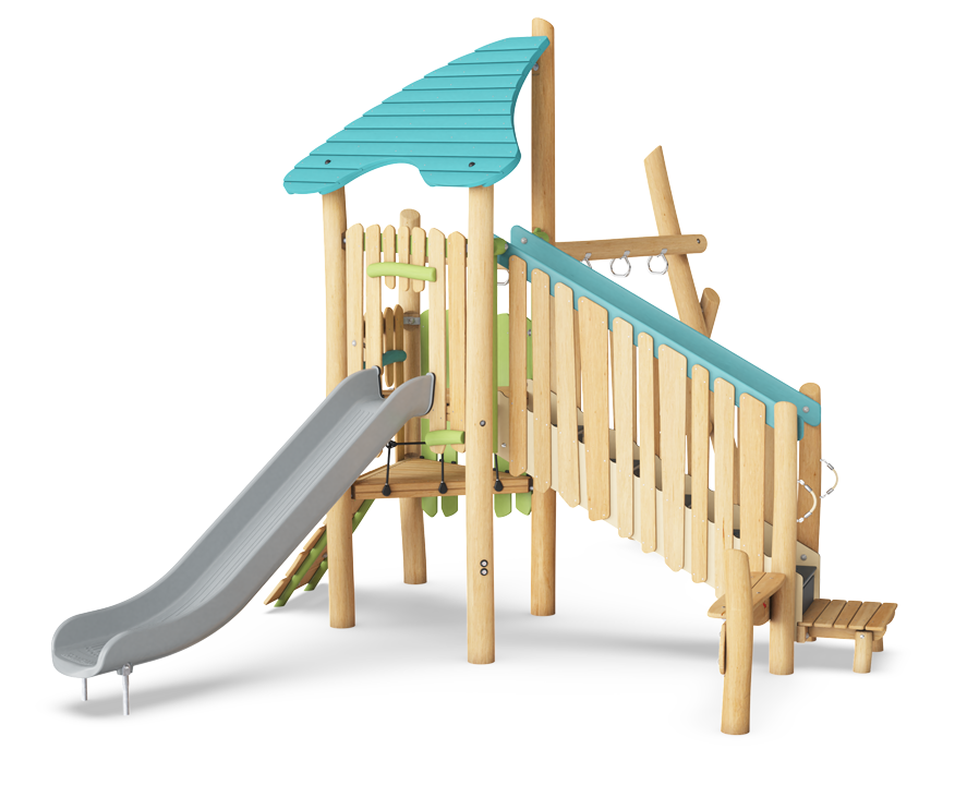 Multi Deck Play Tower with Monkey Bar