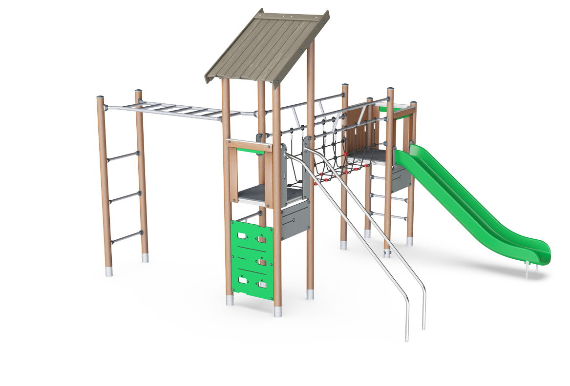 Double Tower with Overhead Ladder