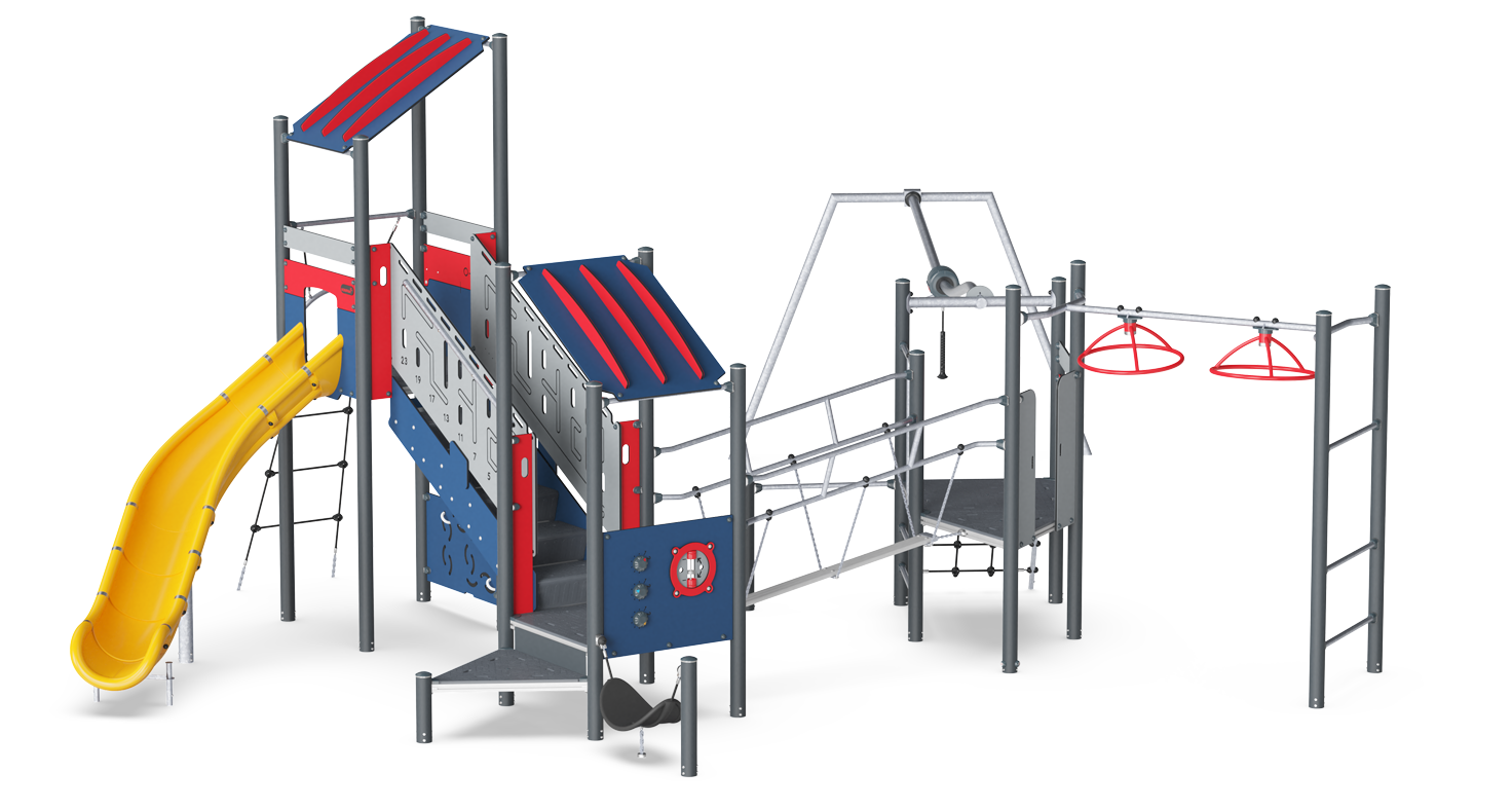 Triple Tower with Track