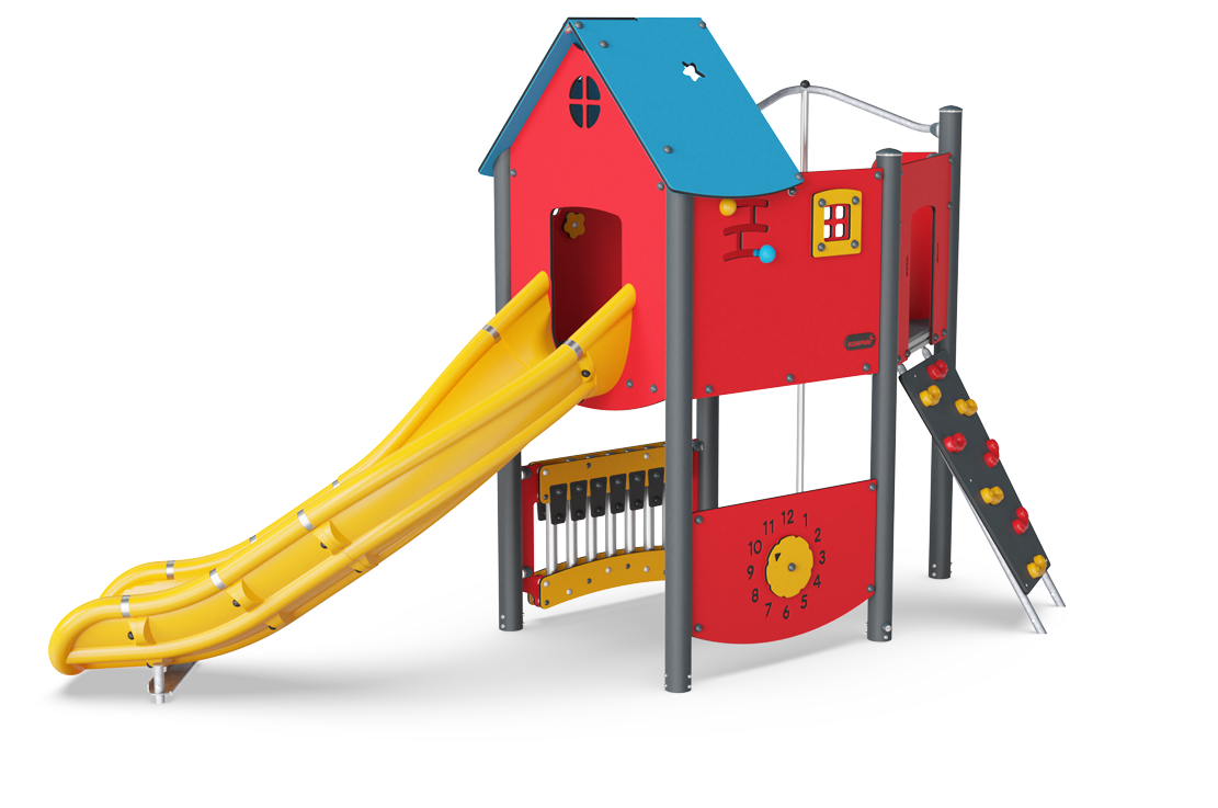 Large Play Tower with curved Slide