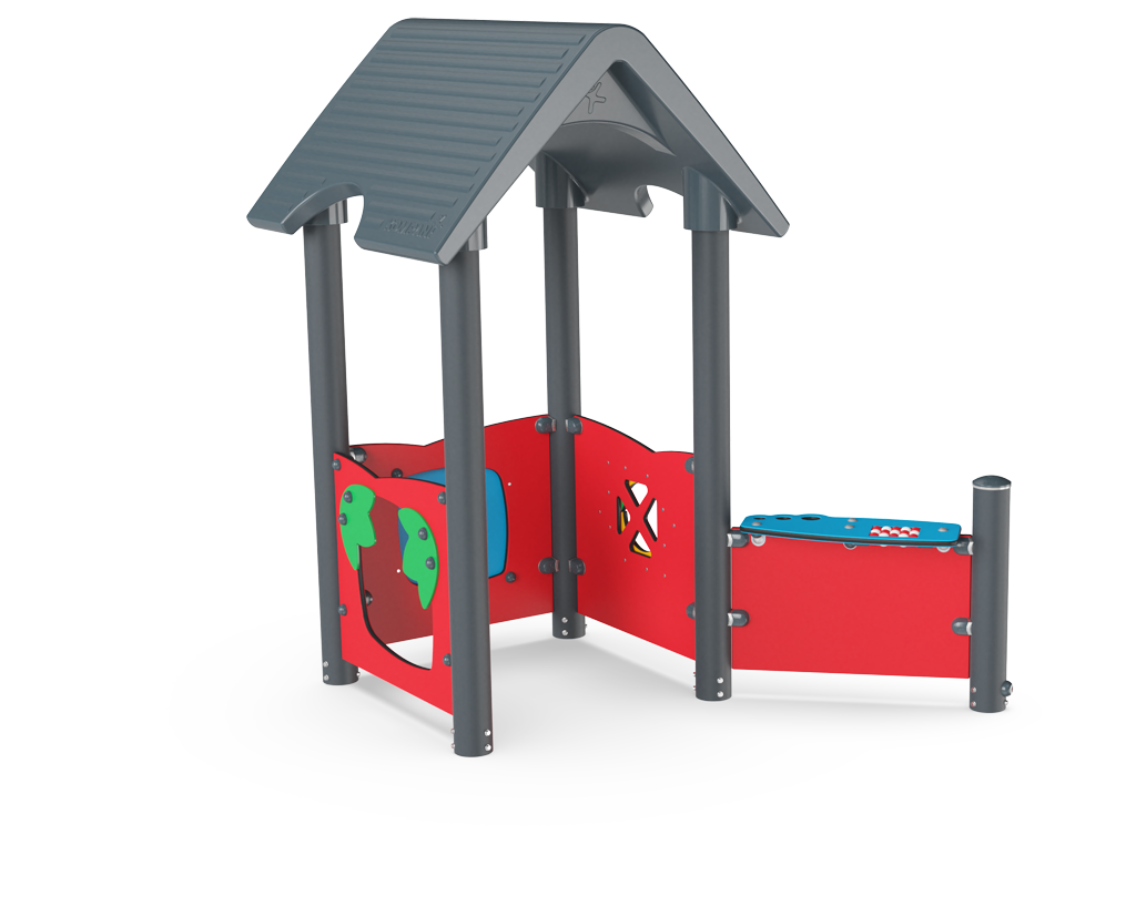 Playhouse with Outside Desk
