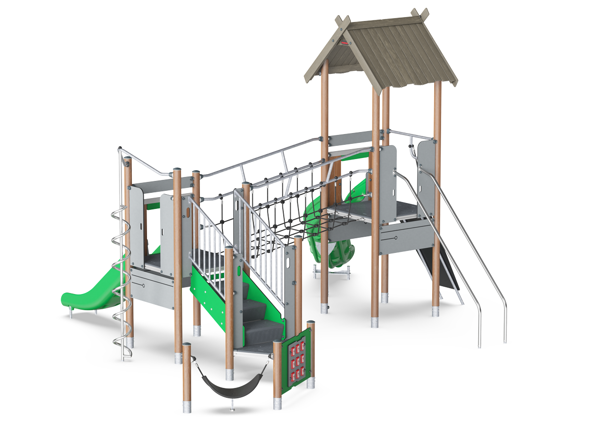 Double Tower with Net & Stairs