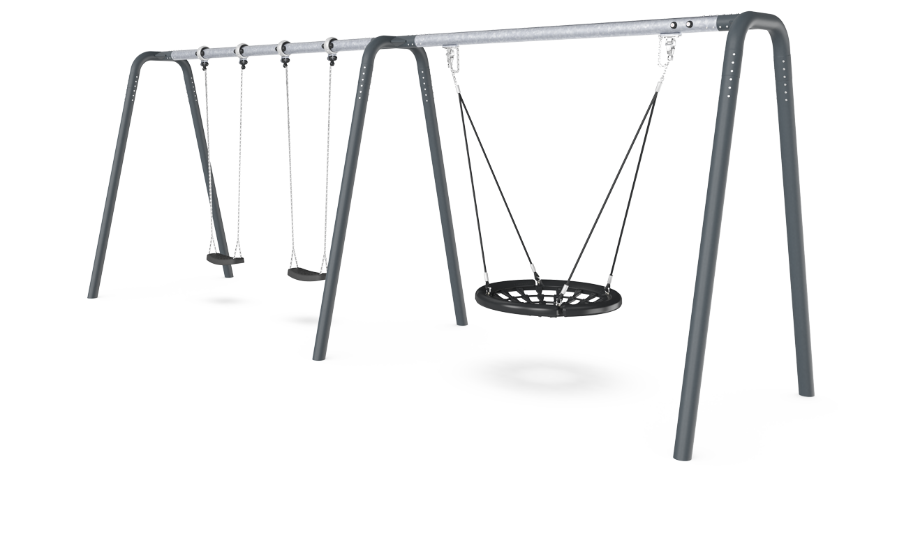 Swing, 8 ft H, 1 Rope Seat, Anti-Wrap