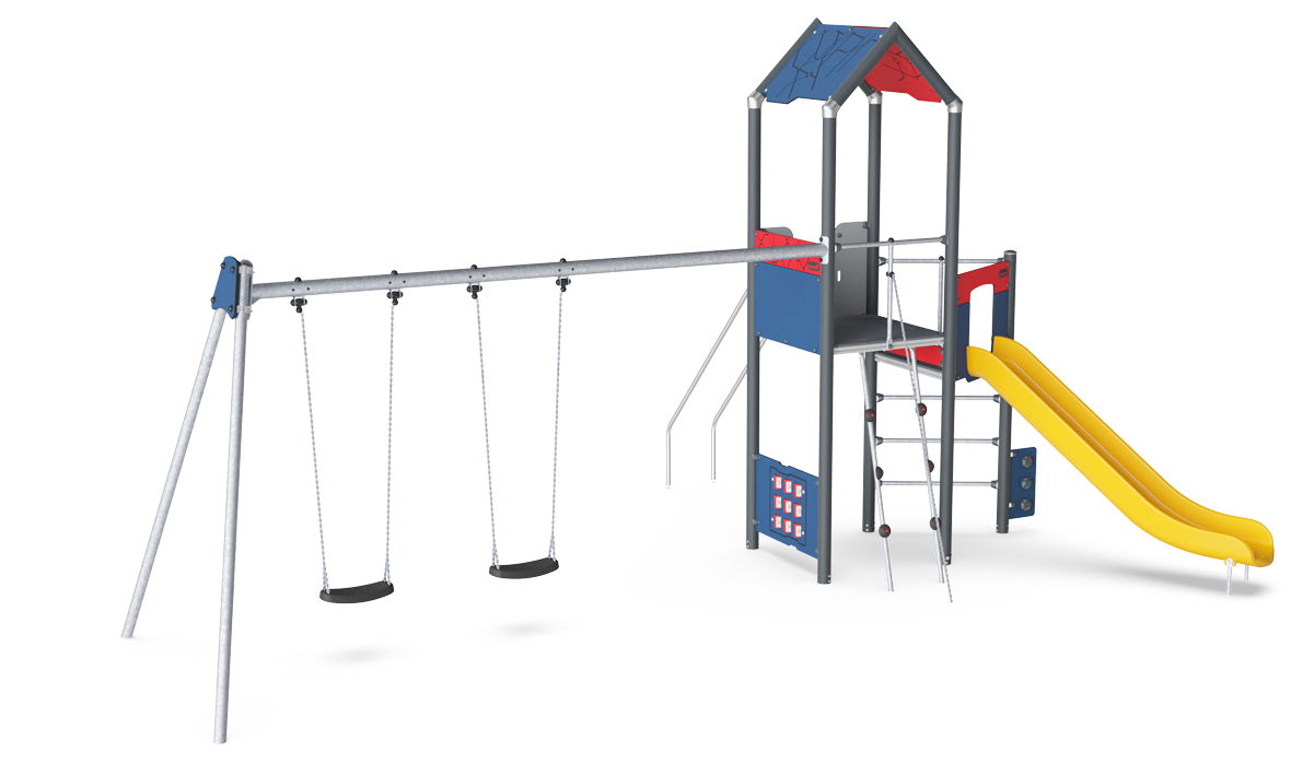 Torre de Juego con Columpio Doble