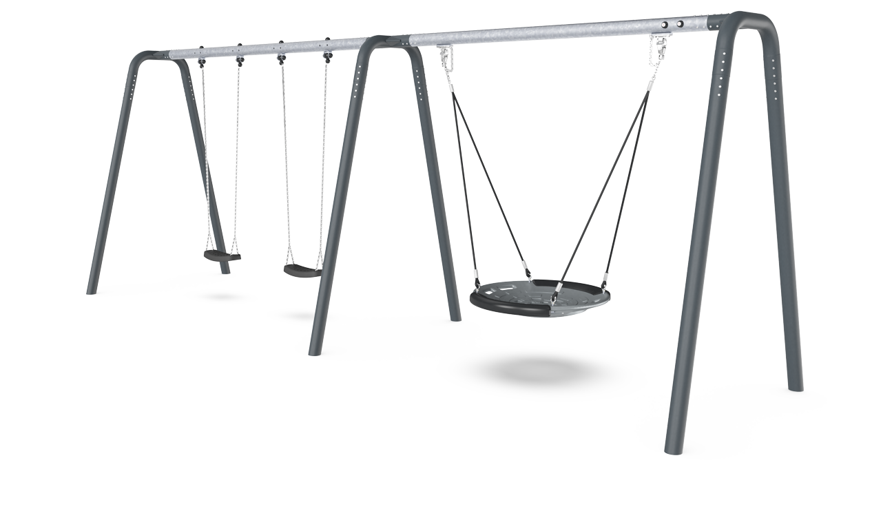 Schaukel-Kombi, Höhe 2,5 m, Schalennest Ø 100 cm