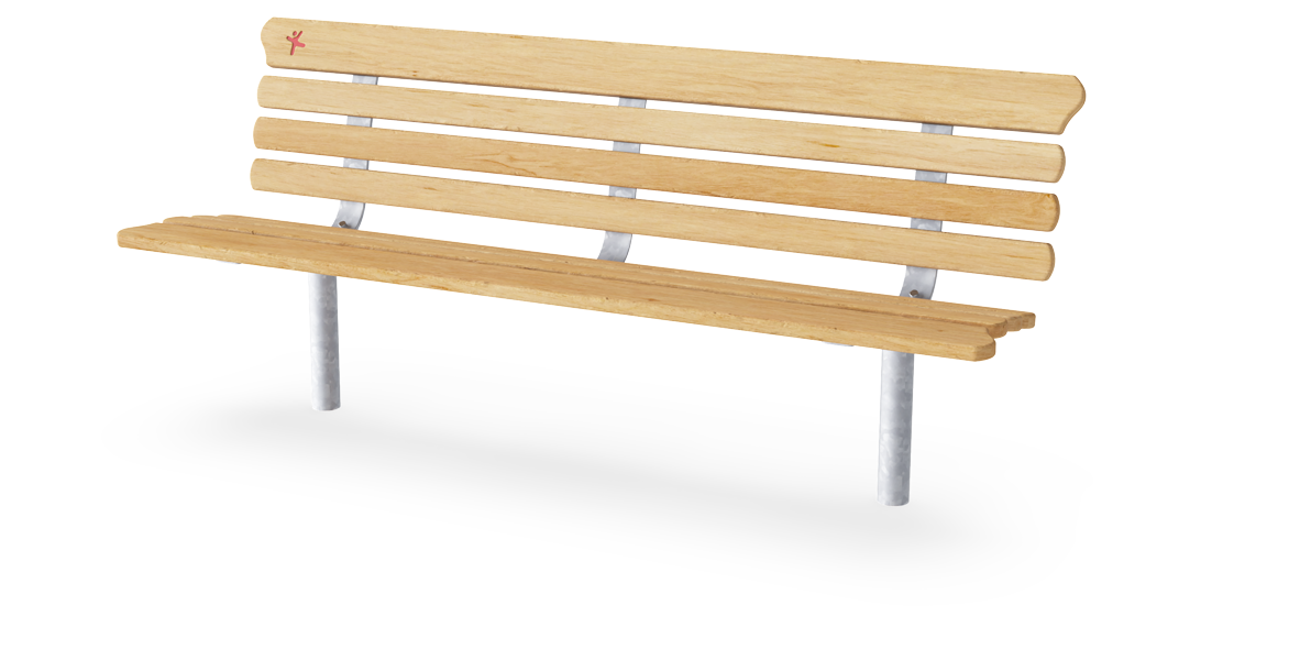 Lavička do parku s opěradlem