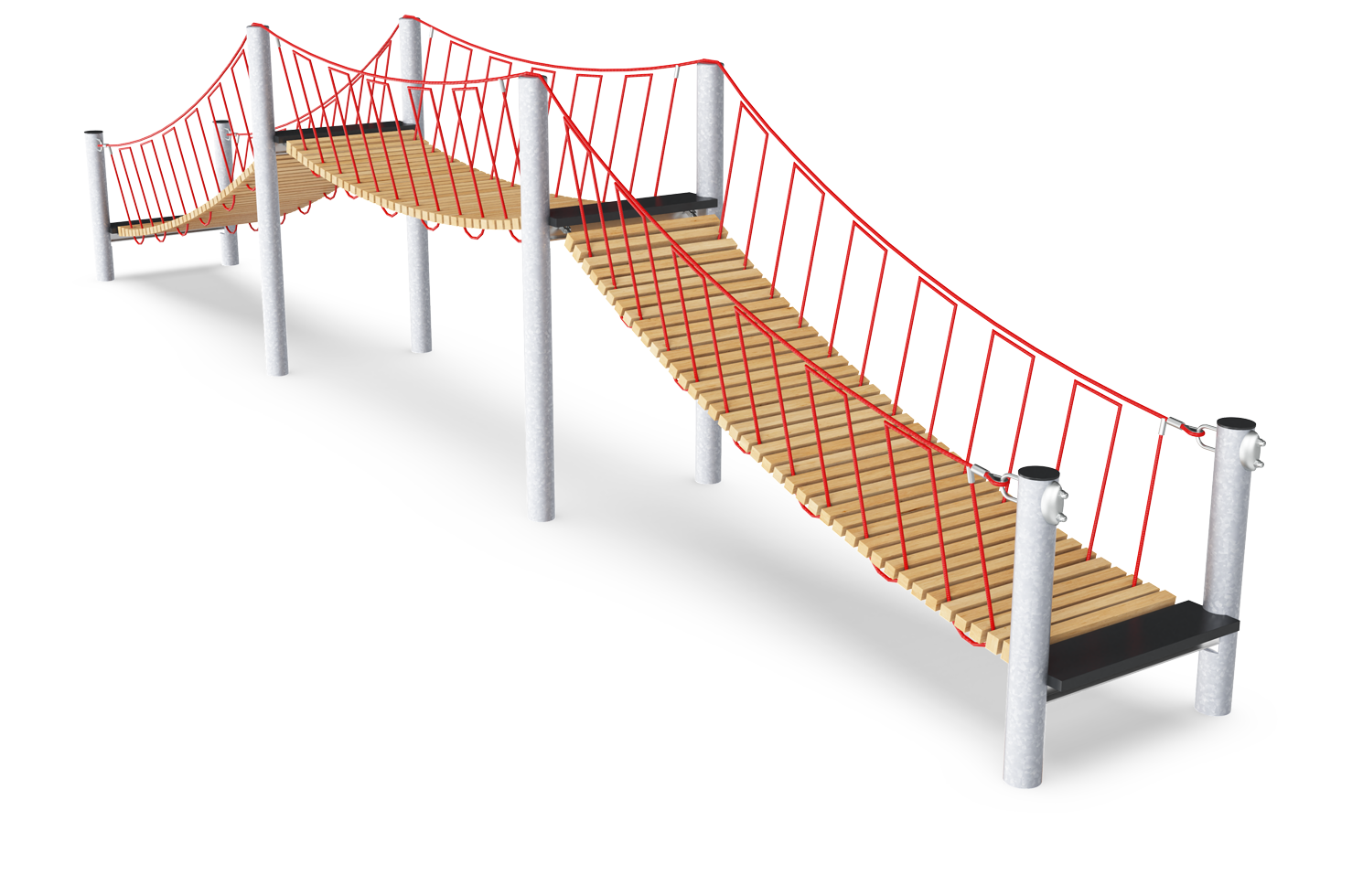 Bridge with Wooden Slats, 12m