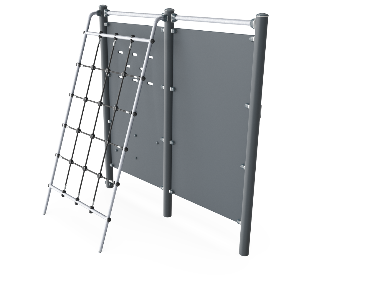 Muro de escalada con red