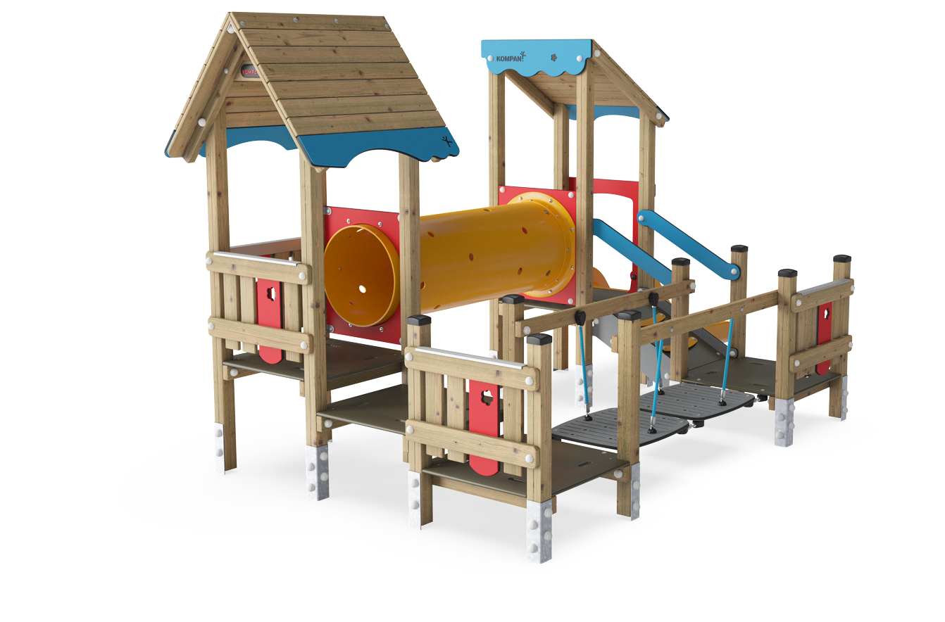 Four Tower with Wobbly Bridge