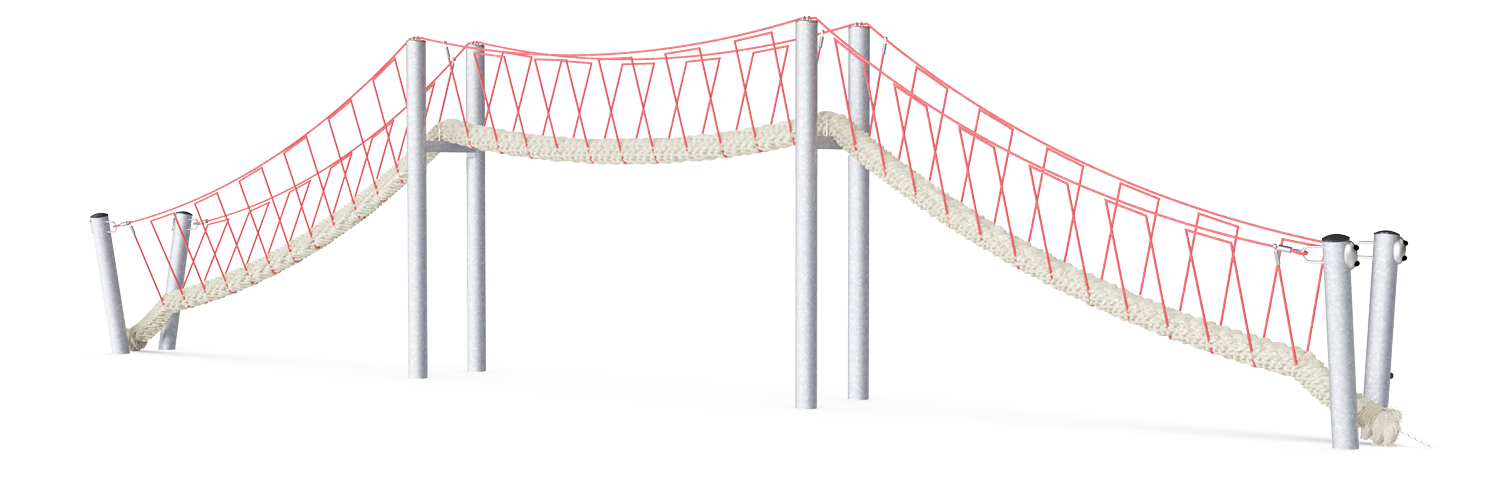 Net Bridge with Coconut Rope, 39 ft