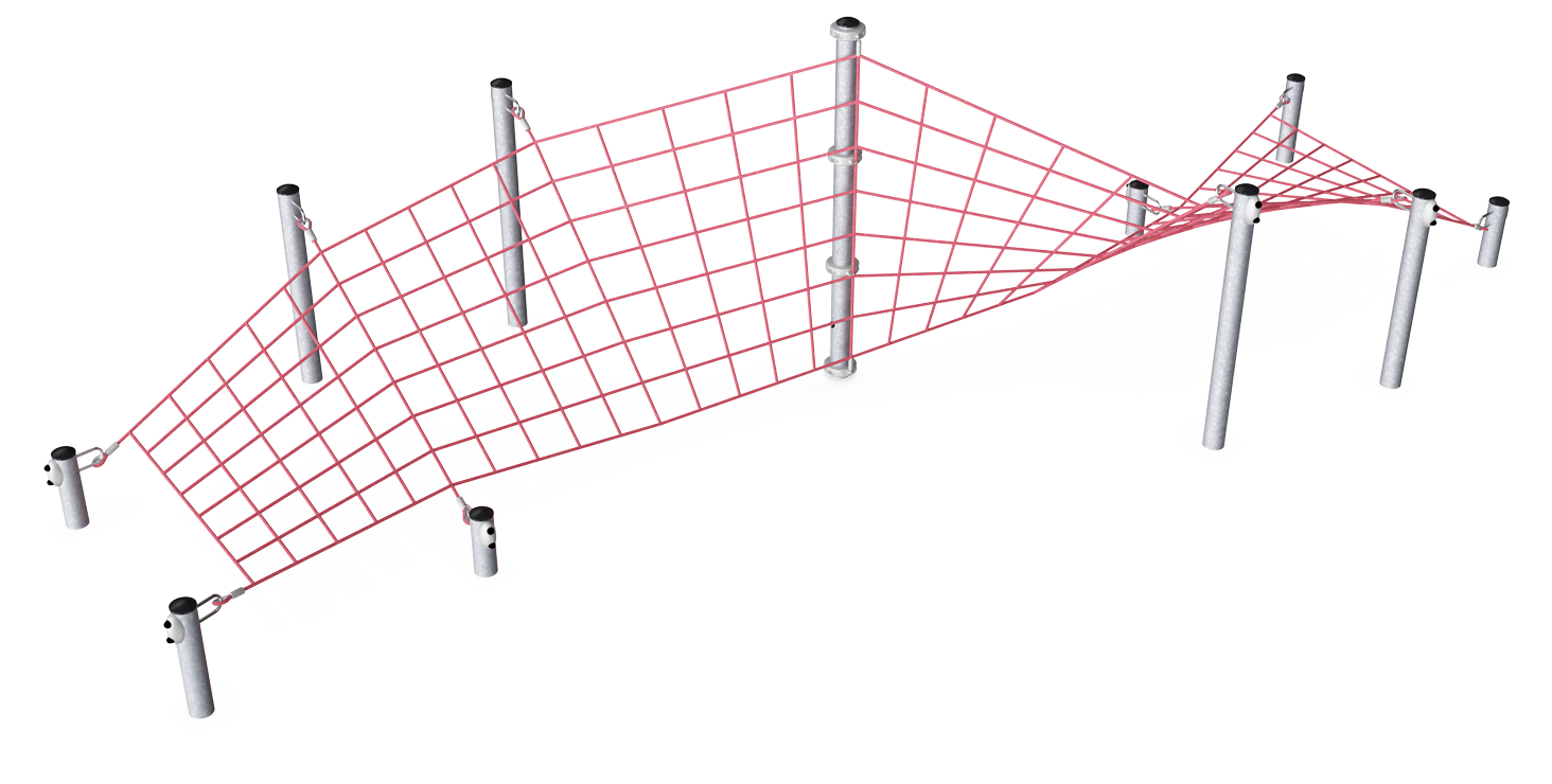 Korkenzieher-Spielnetz