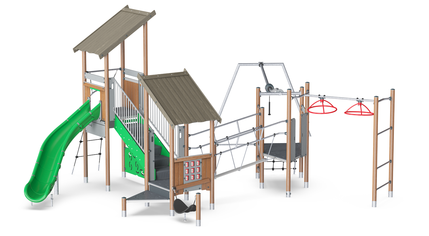 Triple Tower with Track Ride