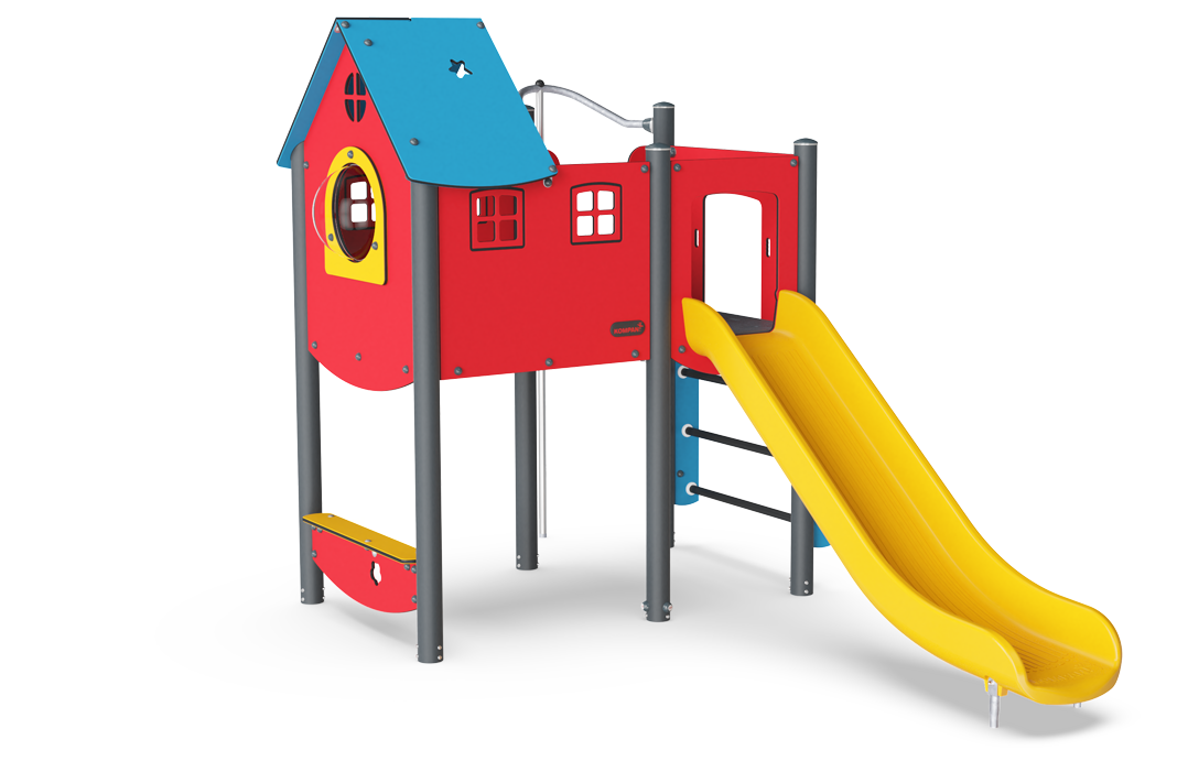 Large Play Tower with Fireman's Pole