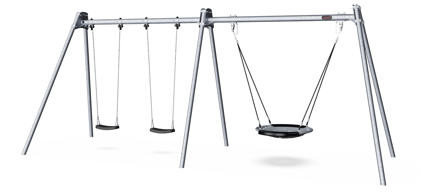 Combi Swing H:2.5m, 100cm Shell Seat - KSW90063 - KOMPAN